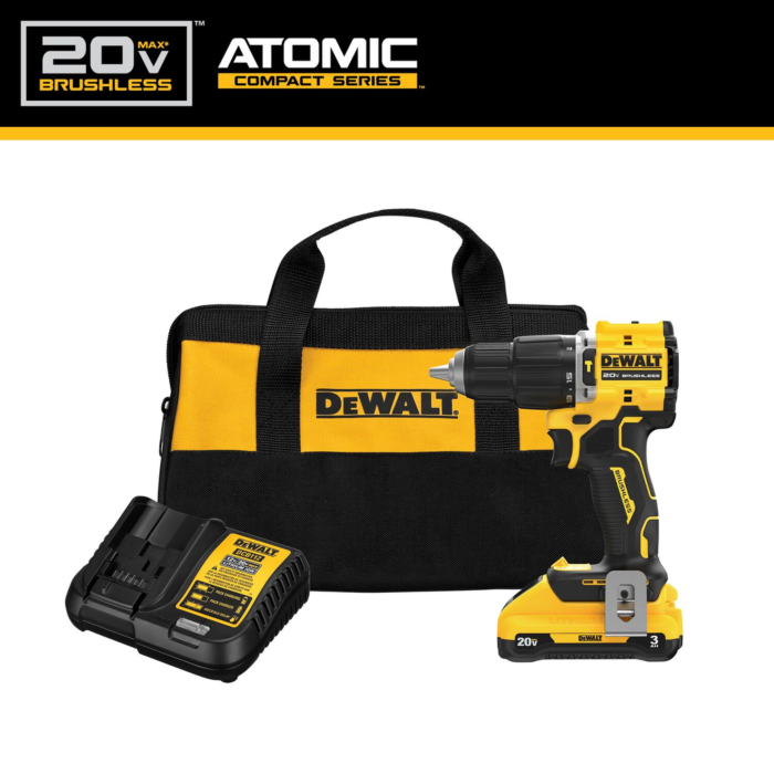 DEWALT ATOMIC 20V MAX* Brushless Cordless 1/2 Hammer Drill Kit