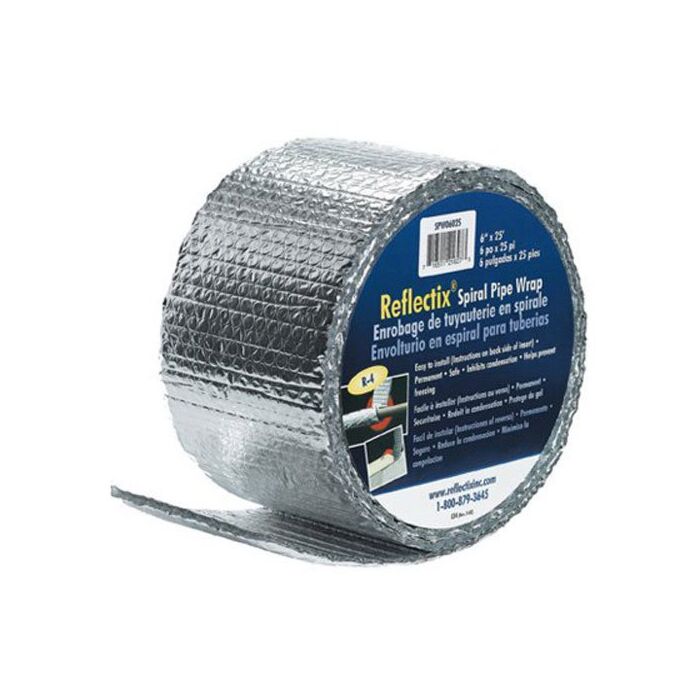 Reflectix 6 in Aluminum 25 ft Spiral Pipe Wrap