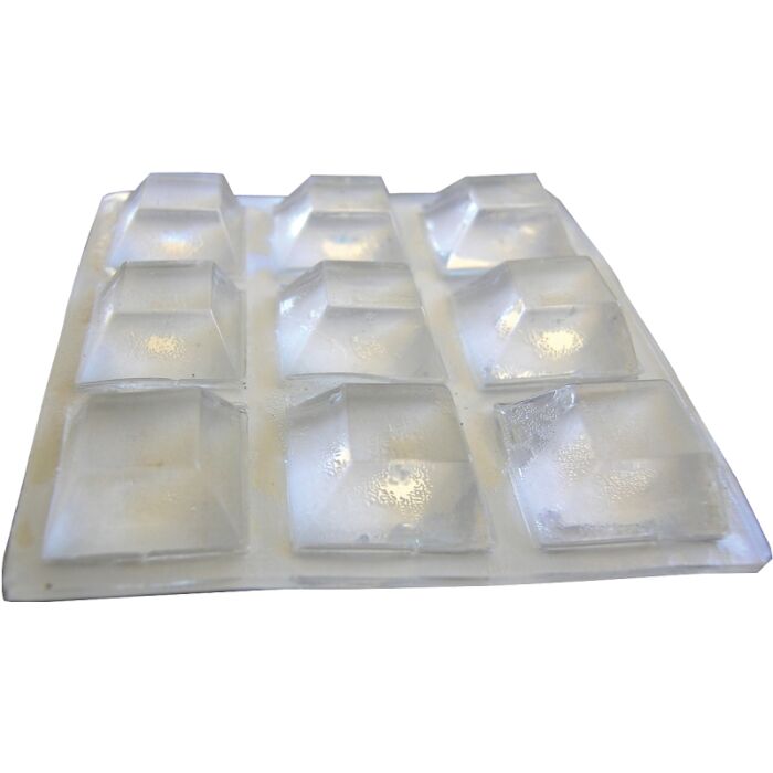 Shepherd Hardware 9562 Surface Guard Bumper Pad, 1/2 in, Square, Vinyl, Clear