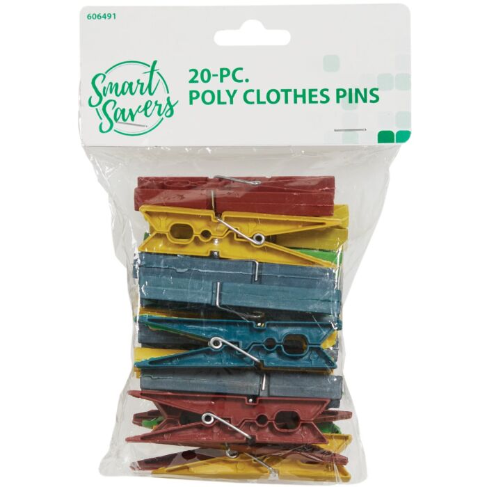 Smart Savers Spring Poly Clothespins (20-Pack)