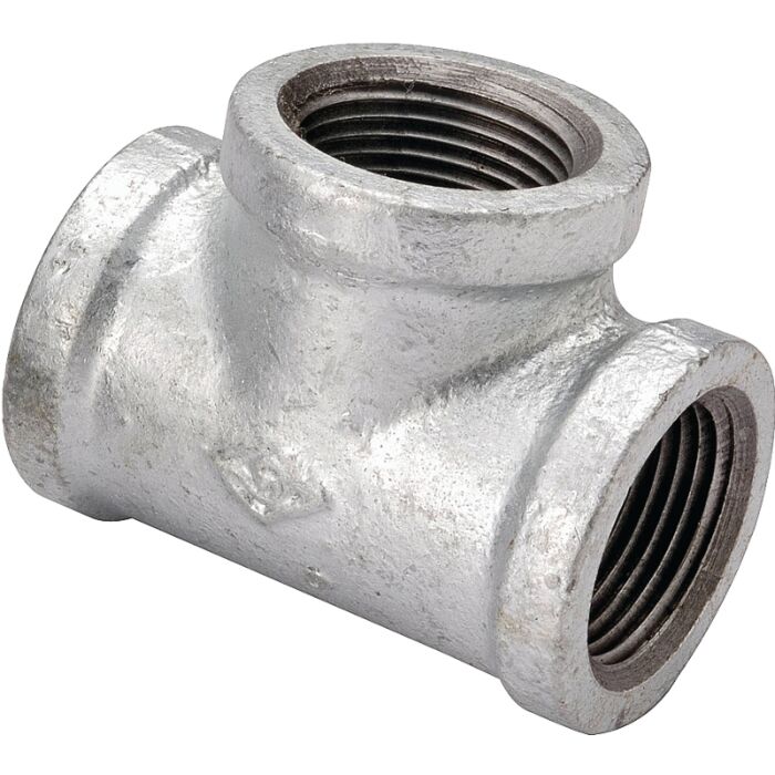 ProSource PPG130R-40X20 Pipe Tee, 1-1/2 x 1-1/2 x 3/4 in, FIPT, Malleable Steel, SCH 40 Schedule