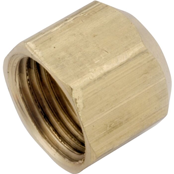 Anderson Metals 754040-10 Tube Cap, 5/8 in, Flare, Brass