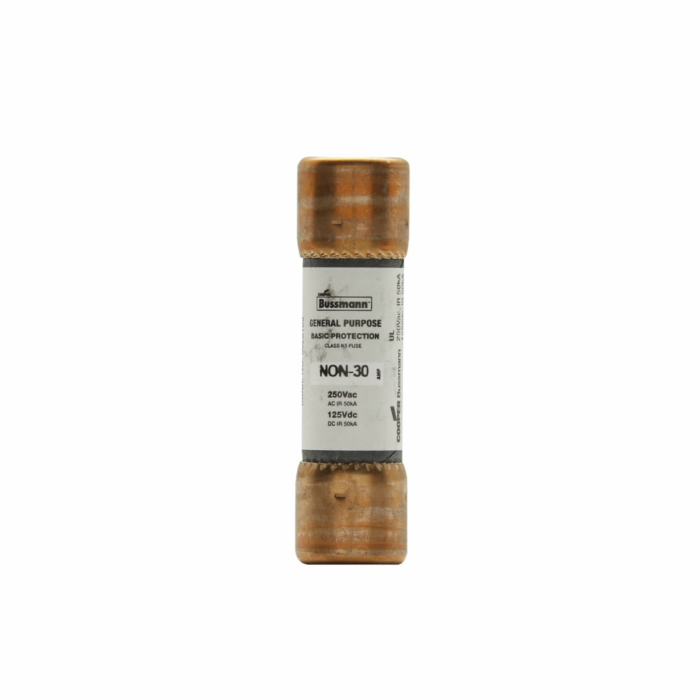 Bussmann Eaton Bussmann series NON fuse, Supplemental one-time fuse, Non current limiting, Light duty circuit locations, 20 A, Class H, Non-indicating, Ferrule end x ferrule end, 50 kAIC at 250 Vac,50 kAIC at 125 Vdc, Standard, 10, 250 V, 125 Vdc