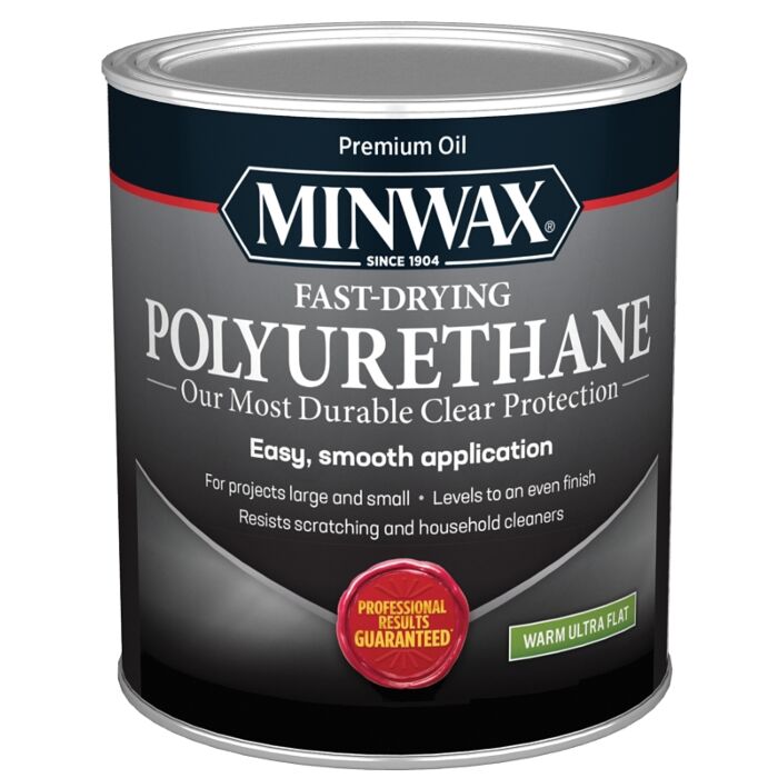 Minwax Fast-Drying Oil-Based Interior Polyurethane (Flat - Clear) 1 qt.