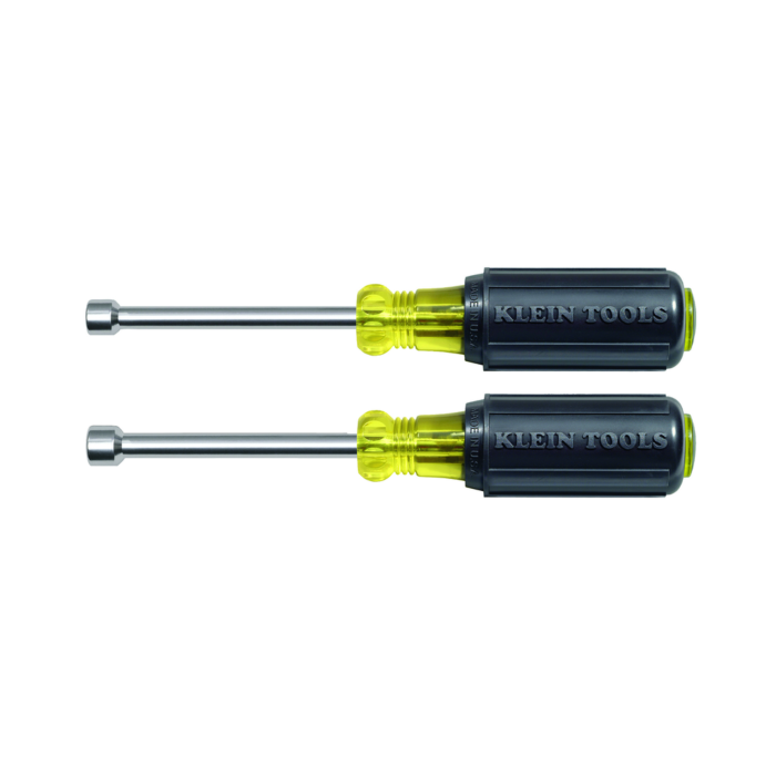 Klein Tools Nut Driver Set, Magnetic Nut Drivers, 3-Inch Shafts, 2-Piece