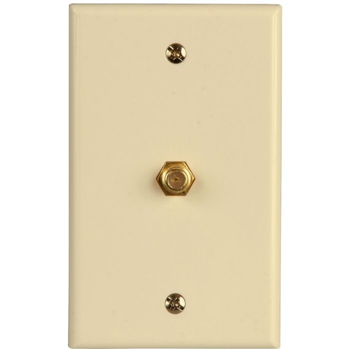 Zenith VW1001WJ1A Wallplate, 4-1/2 in L, 2-3/4 in W, Almond