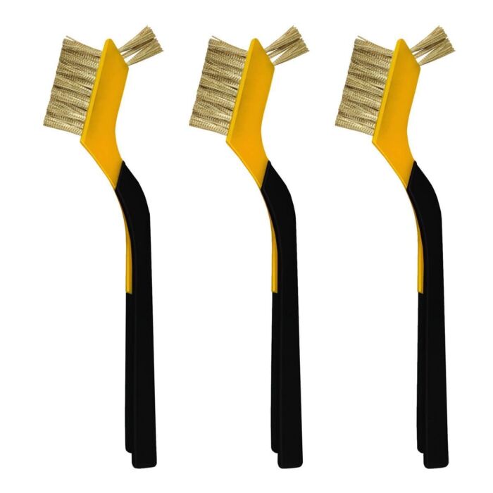 Allway Wire Brush 3pk Mini Brass