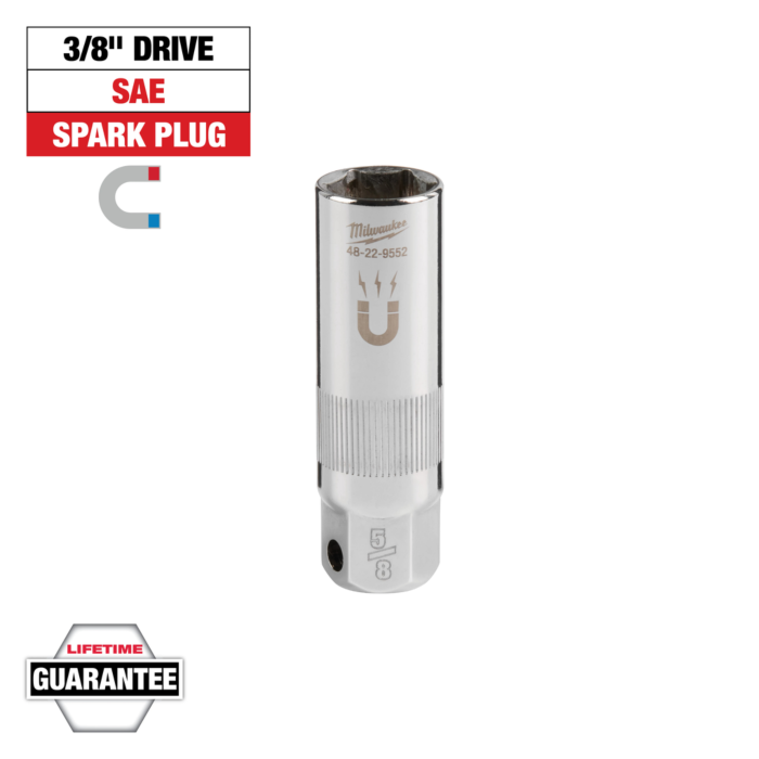 Milwaukee 3/8" Drive 5/8" Magentic Spark Plug Socket