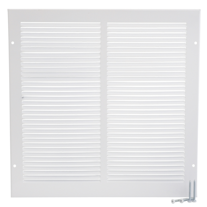 Imperial 12-inx 12-in Return Air Sidewall Grille, Steel, White