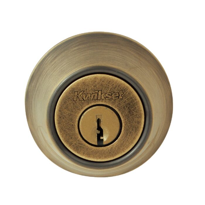 Kwikset Antique Brass Single Cylinder Deadbolt