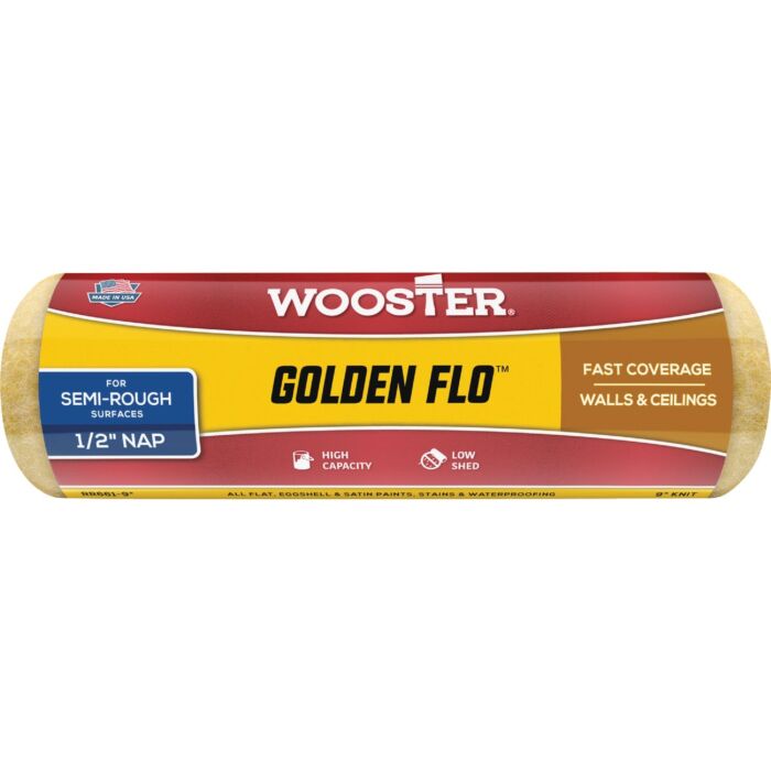 WOOSTER Golden Flo Knit Fabric Roller Cover - 9 in. x 1/2 in. Nap