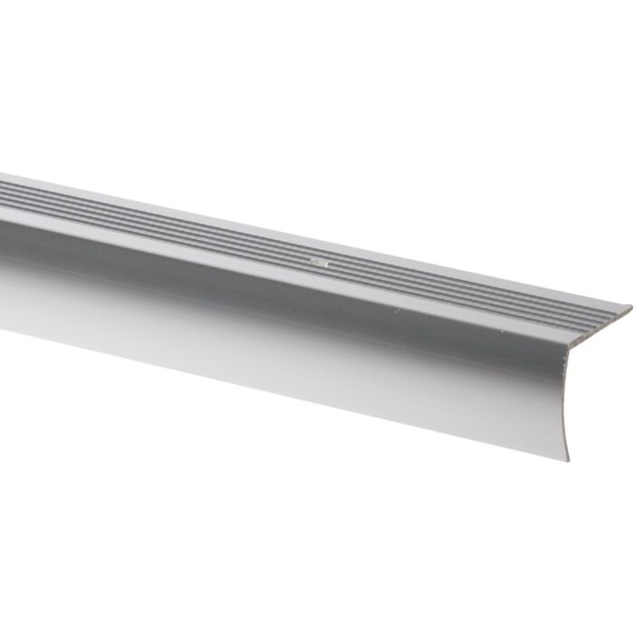 M-D Building Products 1-1/8 In. X 1-1/8 In. X 72 In. Polished Aluminum Stair Edging w/ Screw Nails