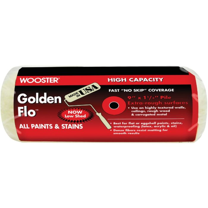 WOOSTER Golden Flo 9 in. x 1-1/4 in. Nap Knit Fabric Roller Cover