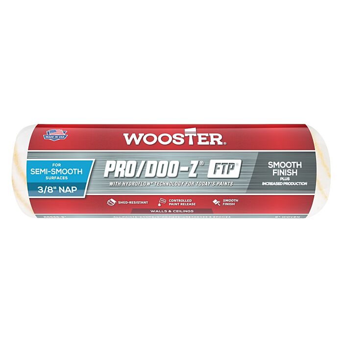 WOOSTER Pro/Doo-Z FTP 9 in. x 3/8 in. Nap Woven Fabric Roller Cover