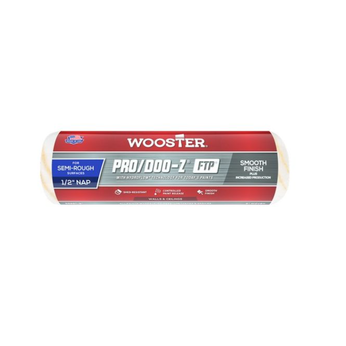 WOOSTER Pro/Doo-Z FTP 9 in. x 1/2 in. Nap Woven Fabric Roller Cover