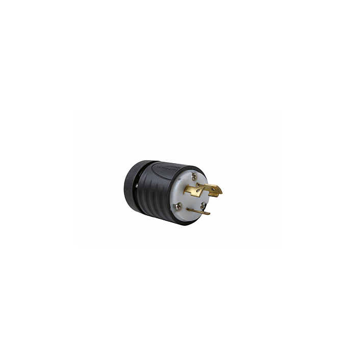 Pass & Seymour 30A NEMA L1030 Plug - Black Back, White Front Body