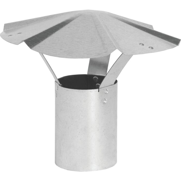 Imperial GV0589 Rain Cap, 6 in Dia, Galvanized Steel