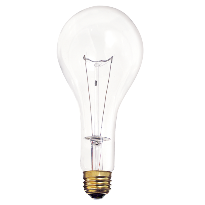 Satco 300 Watt PS25 Incandescent - Clear - 5000 Average rated hours - 3600 Lumens - Medium base - 130 Volt