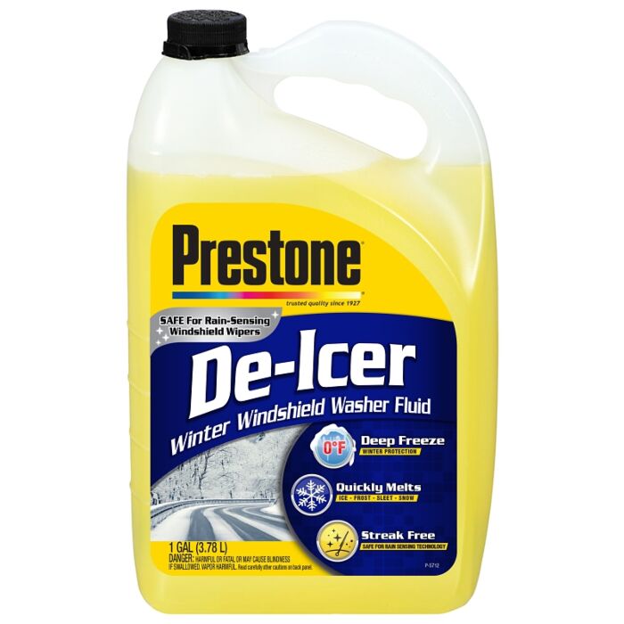 Prestone AS-250 Windshield Washer Fluid, Clear Yellow, 1 gal, Bottle
