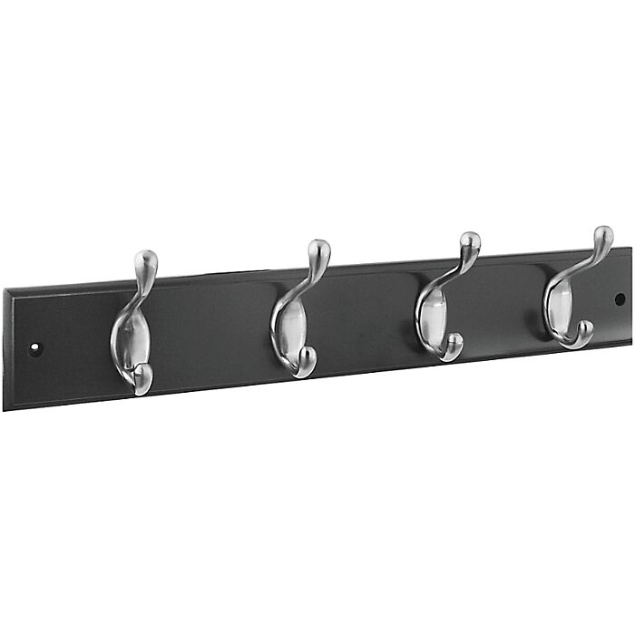 National Hardware DPV8170 S813-048 Series Hook Rail, Wall Mounting, 18 in L x 5/8 in W x 2-3/4 in H Dimensions, Brown