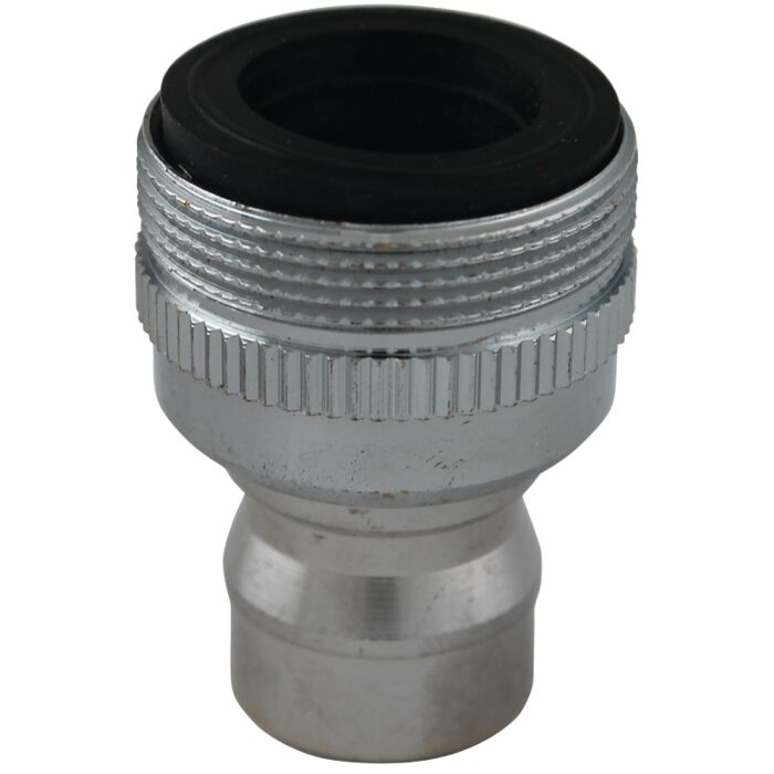 Plumb Pak PP800-6 Faucet Aerator Adapter, 55/64 x 15/16-27 in, Threaded, Chrome Plated