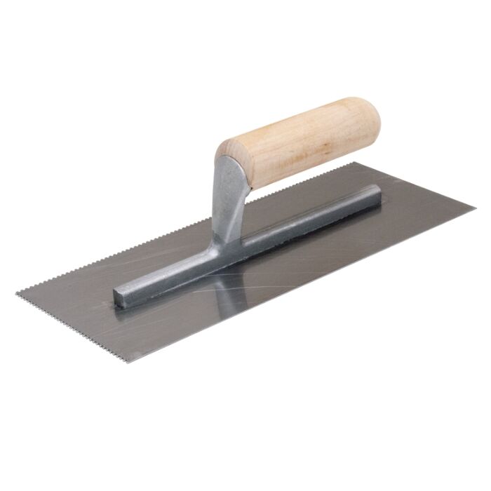 Marshalltown QLT 972 Trowel, 1/16 in W x 1/16 in D Notch, 11 in L, 4-1/2 in W, Square Notch, Straight Handle