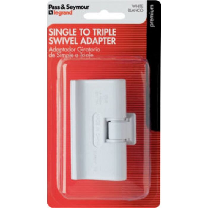 Pass & Seymour 15A SWIVTPL ADAPTER WH