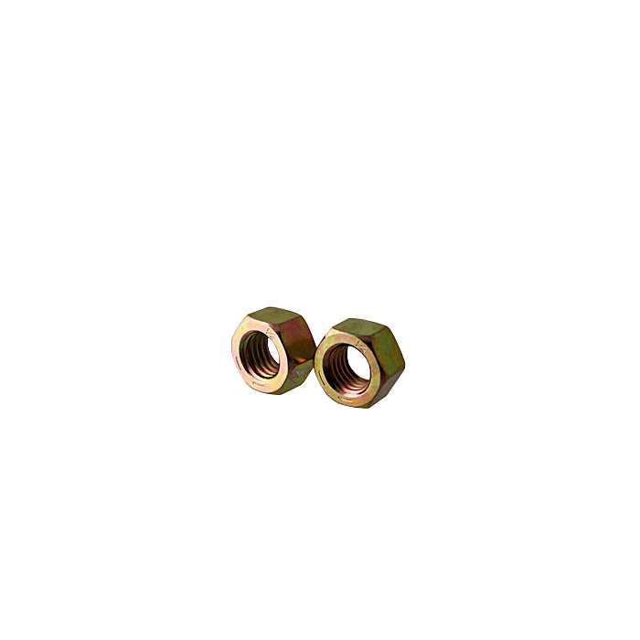 Finished Hex Nut, Grade 8, Coarse Thread, 1 1/2"-6, Medium Carbon, Zinc-Yellow CR6