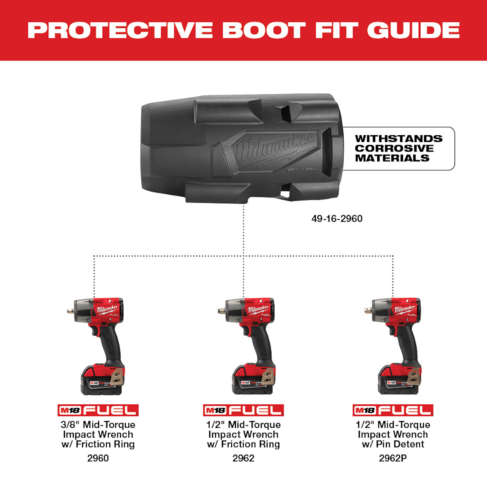 Milwaukee M18 FUEL™ Mid-Torque Impact Wrench Protective Boot