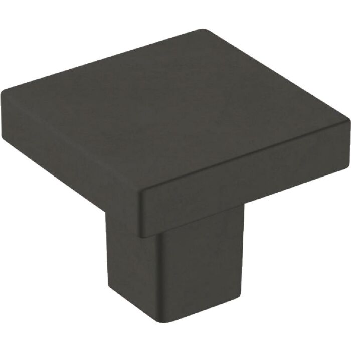 Amerock Monument Square Cabinet Knob (Matte Black - 6pk) 1-3/16 in.