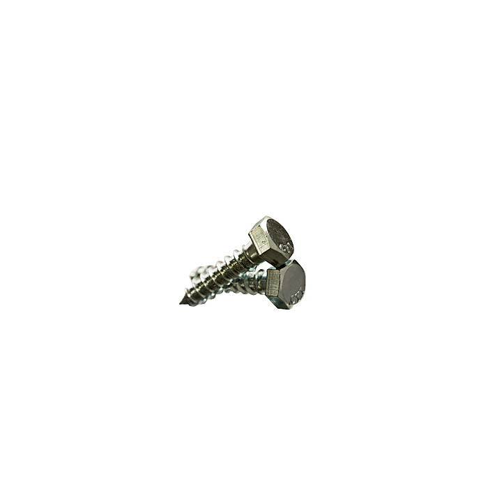 Hex Lag Screw, Low Carbon, Zinc Plated, 3/8-7, 12" Length