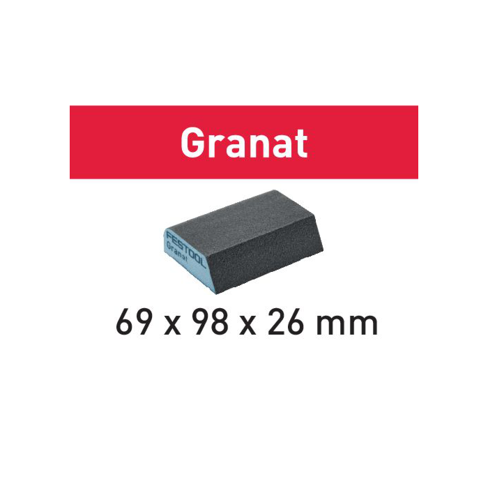 Abrasive sponge 69x98x26 120 CO GR/6 Granat