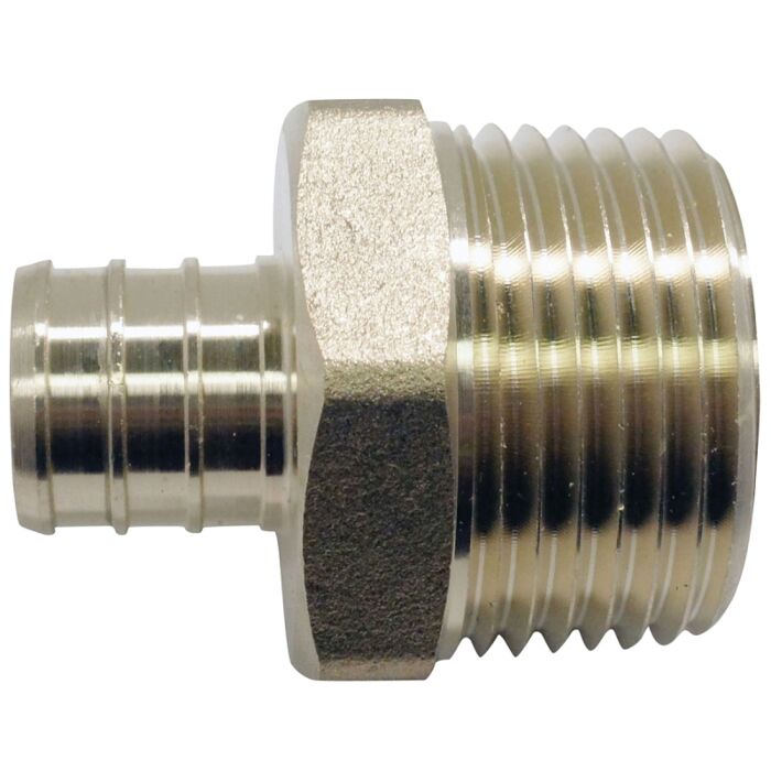 Apollo APXMA341 Pipe Adapter, 3/4 x 1 in, PEX x MPT, Brass, 200 psi Pressure