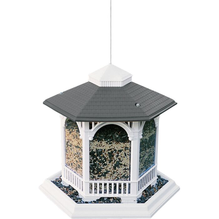 WoodLink Plastic Gazebo Bird Feeder - 10 lb Capacity