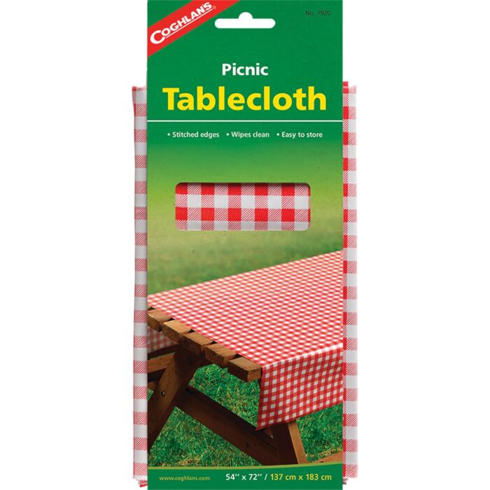 Coghlan's Plaid Vinyl Picnic Tablecloth (Red & White) 54 x 72 in.