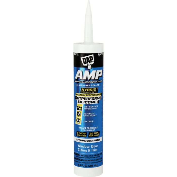 DAP AMP All Weather Window, Door, & Siding Sealant (White) 9 oz