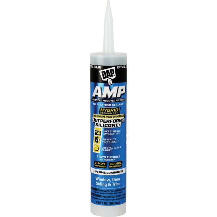 DAP AMP All Weather Window, Door, & Siding Sealant (Crystal Clear) 9 oz