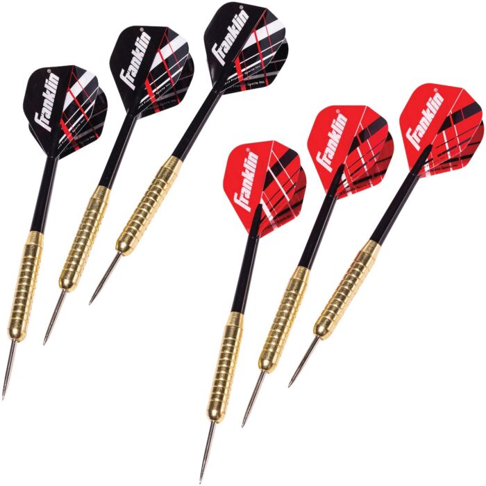Franklin Brass-Coated Steel Tip Dart Set (6pk)