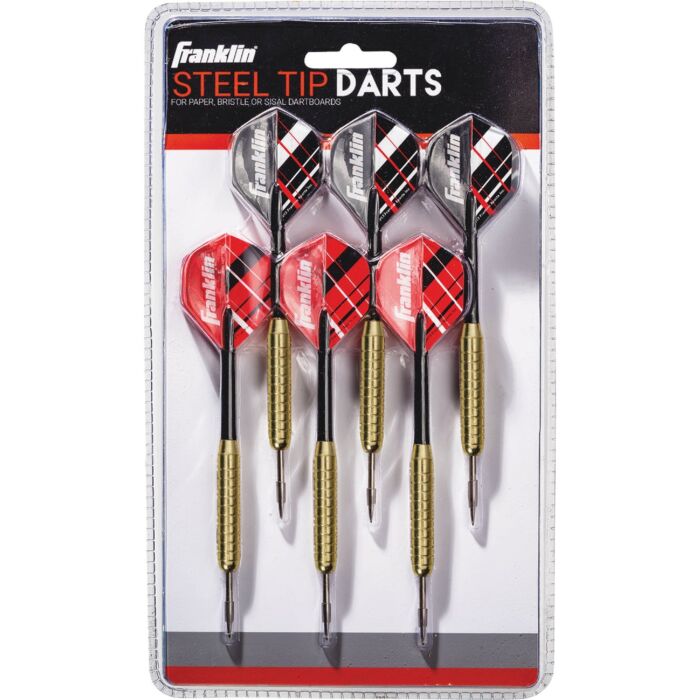 Franklin Brass-Coated Steel Tip Dart Set (6pk)