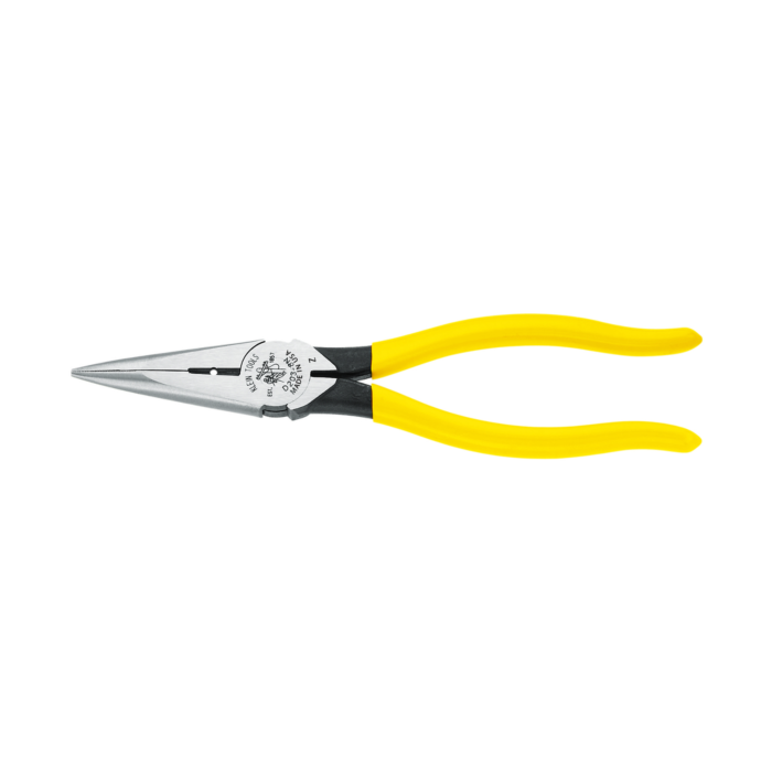 Klein Tools Pliers, Needle Nose Side Cutters with Stripping, 8-Inch