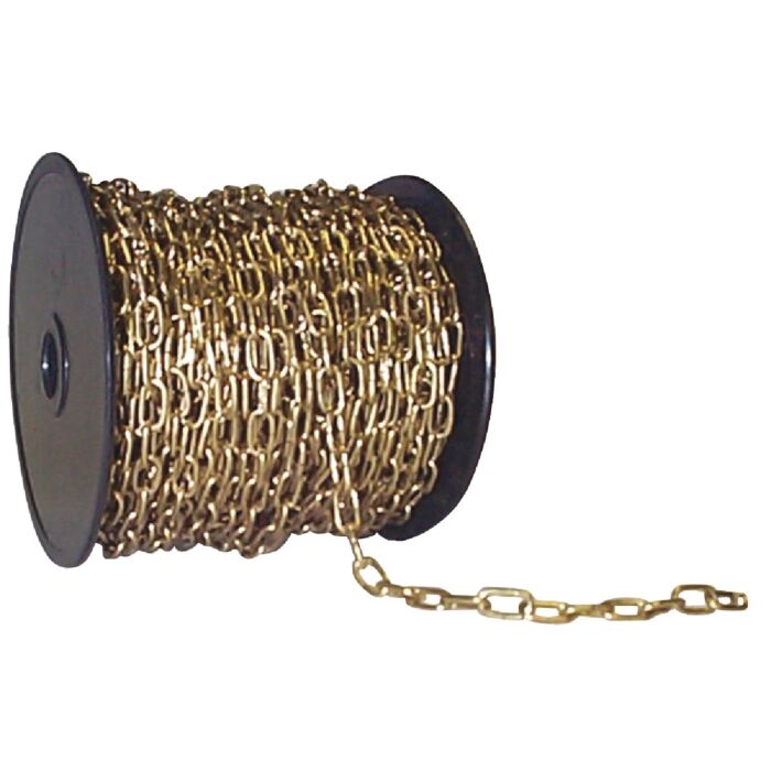 Campbell #19 82 Ft. Brass-Plated Low-Carbon Steel Craft Chain