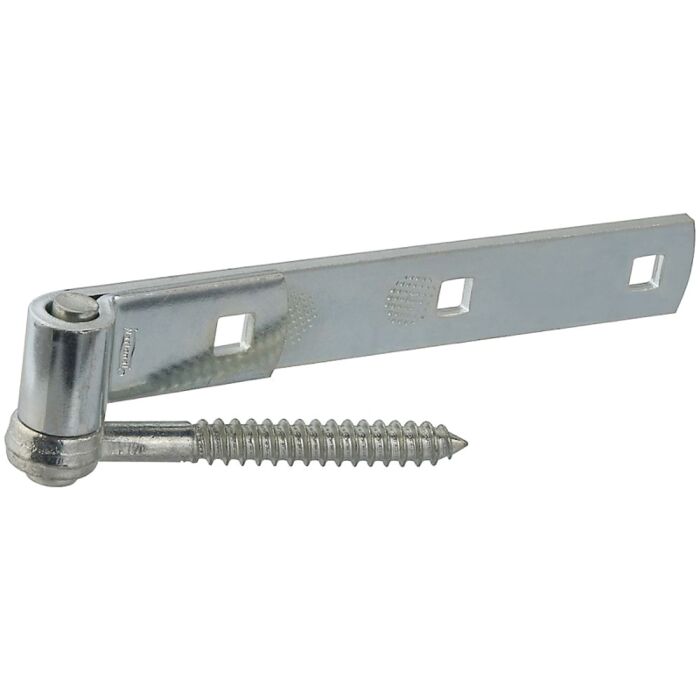 National Hardware N129-767 Hook/Strap Hinge, 12 in L x 1-1/4 in W Dimensions, 0.22 in Thick Leaf, Steel, Zinc, Screw
