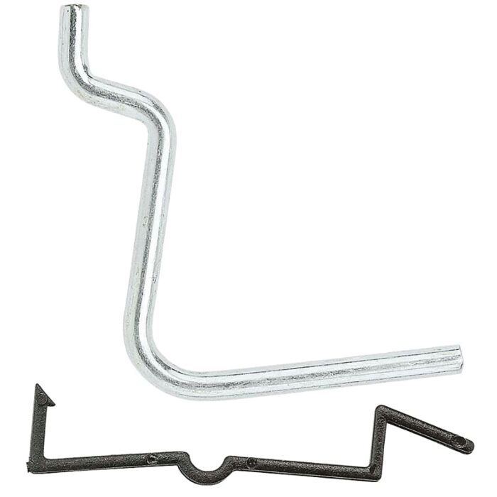 National Hardware N180-007 Peg Hook, 1-3/4 in, 1/4 in Opening, Steel, Zinc