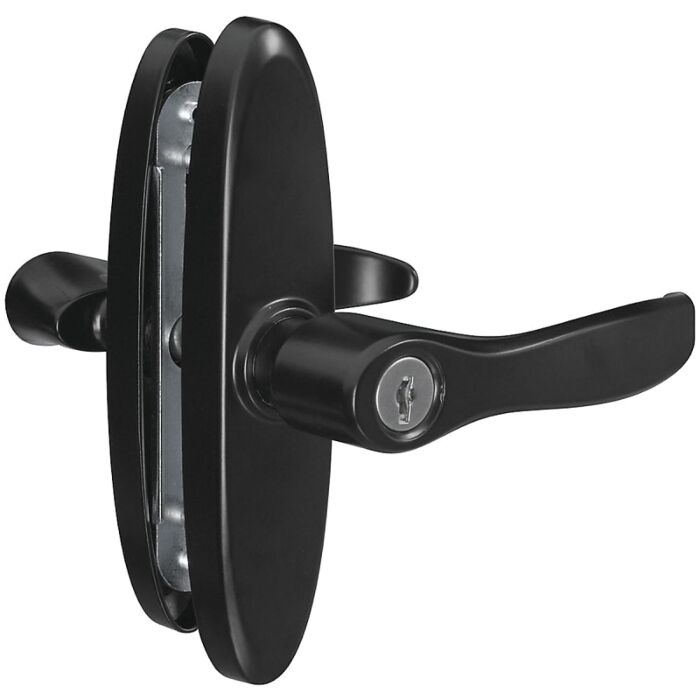 National Hardware V1332 Series N349-381 Door Lever, Zinc, Black