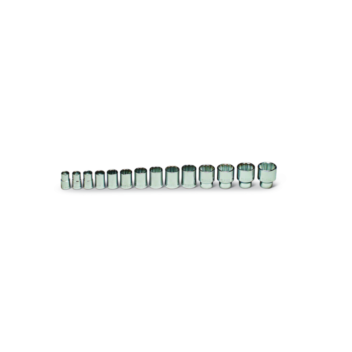Wright Tool 1/2" Drive 14 Piece Set - 12 Point Standard Sockets, 7/16" - 1-1/4"