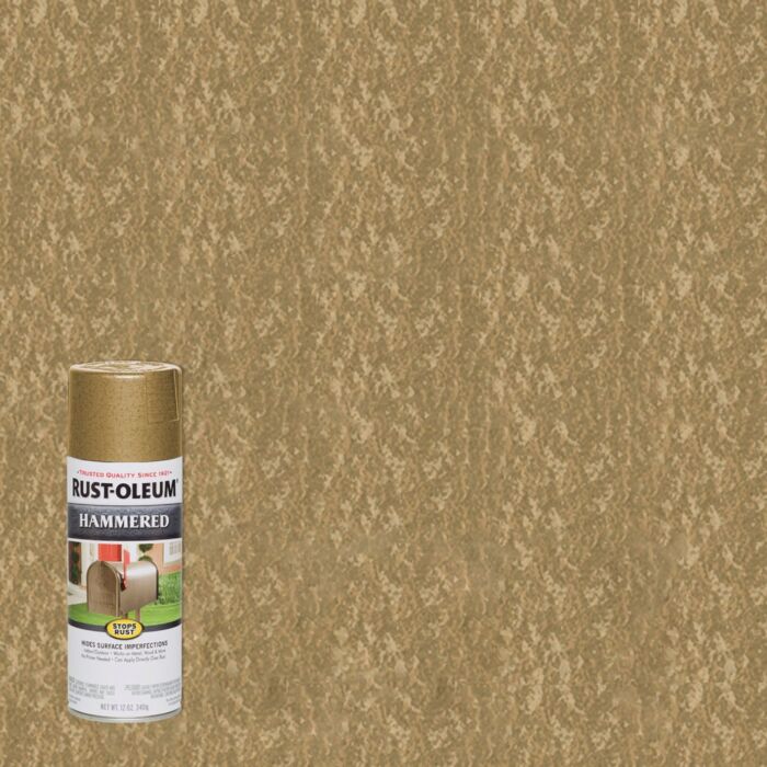 Rust-Oleum Stops Rust Spray Paint (Hammered - Gold) 12 oz