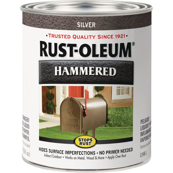 Rustoleum Stops Rust® Brush-On Paint (Hammered - Silver) 1 qt