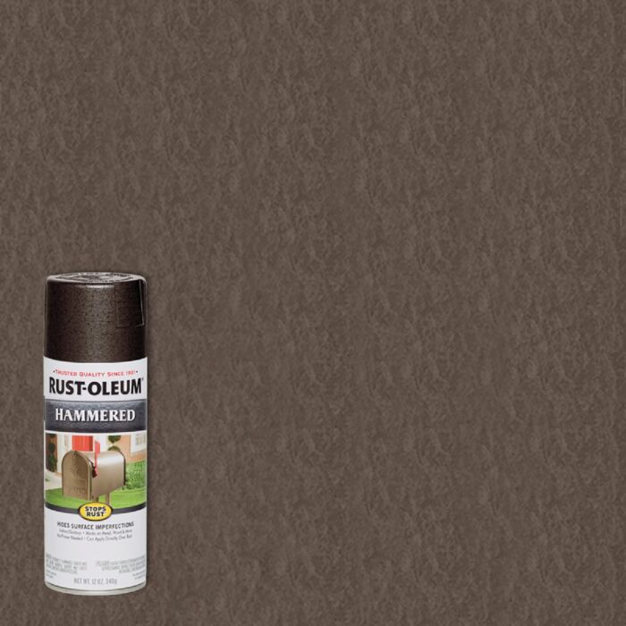 Rust-Oleum Stops Rust Spray Paint (Hammered - Dark Bronze) 12 oz