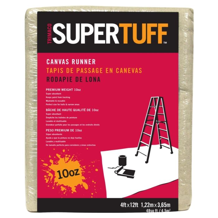 Trimaco SUPERTUFF Canvas Drop Cloth - 4 ft x 12 ft