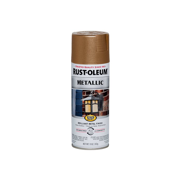 Rust-Oleum Stops Rust Spray Paint (Metallic - Antique Brass) 11 oz
